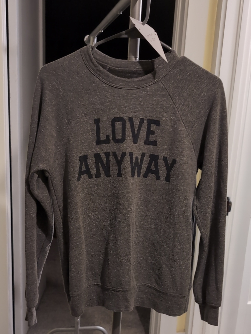 Love Anyway Women's Charcoal Crewneck Sweatshirt